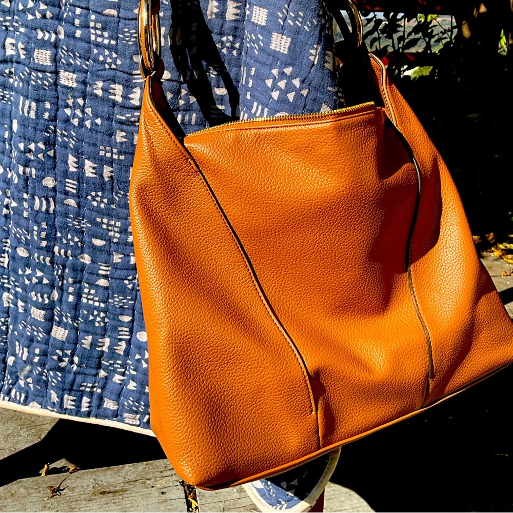 CALVIN KLEIN leather hobo bag